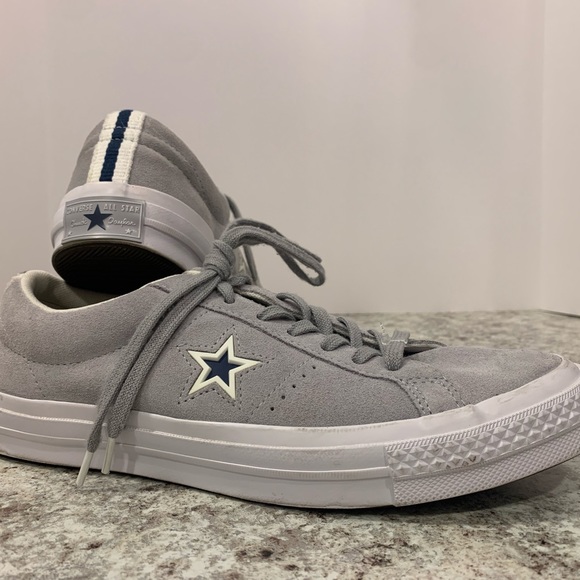 Converse One Star OX Wolf Grey/white/Navy  159733C Unisex W-10/M-8 - Picture 1 of 14